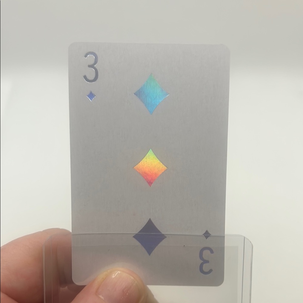Dior Holographic Playing Card 3 of Diamonds
